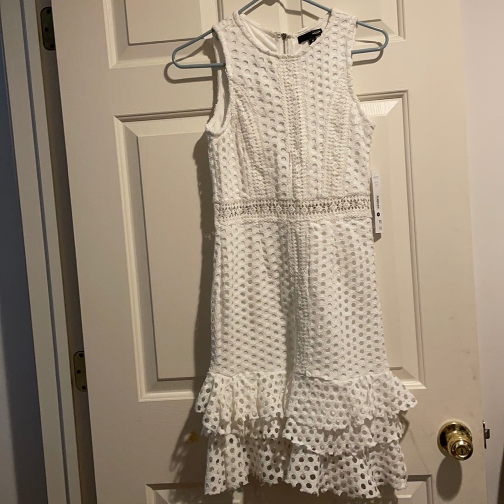 Aqua White Dress NWT